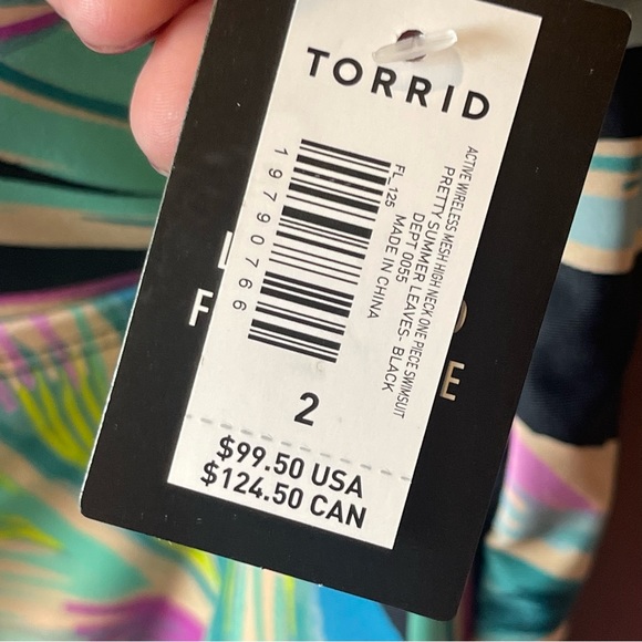 NWT Torrid Wireless Mesh High Neck One Piece Swimsuit 2X - Picture 10 of 11